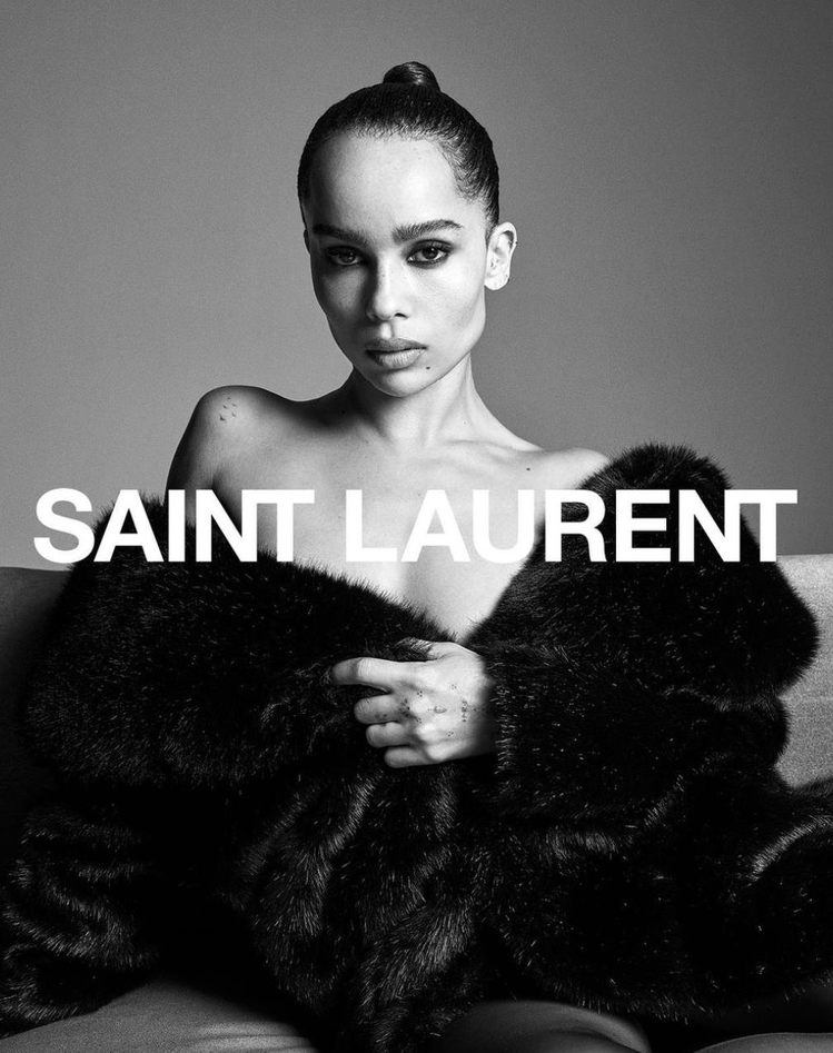 柔伊克拉維茲主演Saint Laurent秋季形象廣告。圖／摘自IG