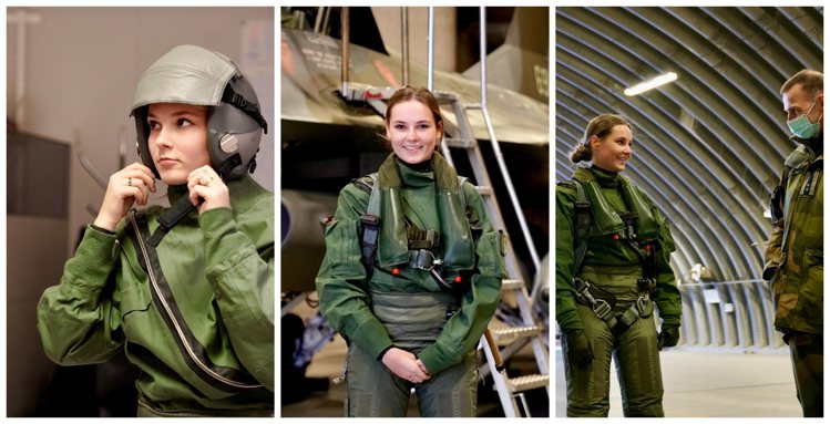 挪威公主Ingrid Alexandra曾在2021年底成年禮時登上F16戰機巡...