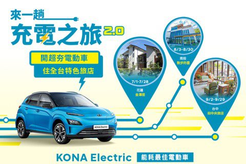 住特色民宿免費體驗電動車 KONA Electric充電之旅好評再推出