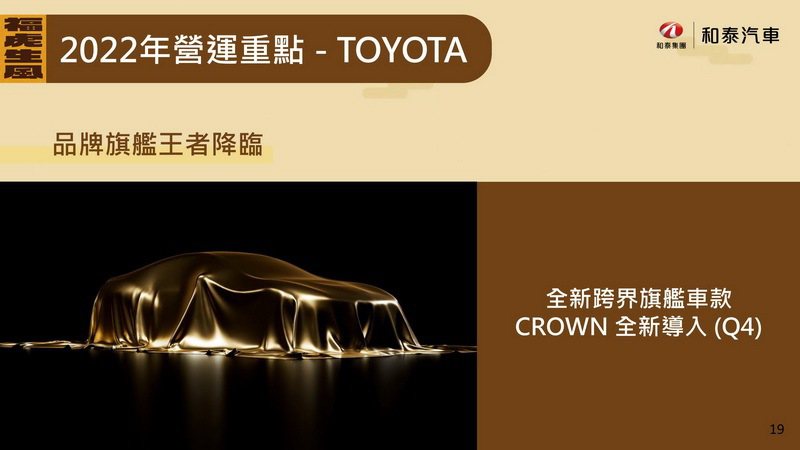 和泰汽車第四季預計要導入全新跨界Crown。 圖／摘自和泰汽車