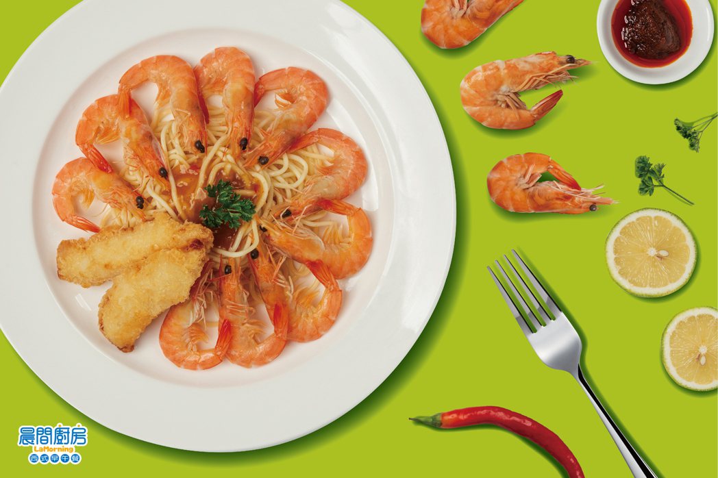 「蝦爆了泰式義大利麵」爆量蝦蝦與魚柳的結合，淋上主打泰式風味醬，來場味覺饗宴。