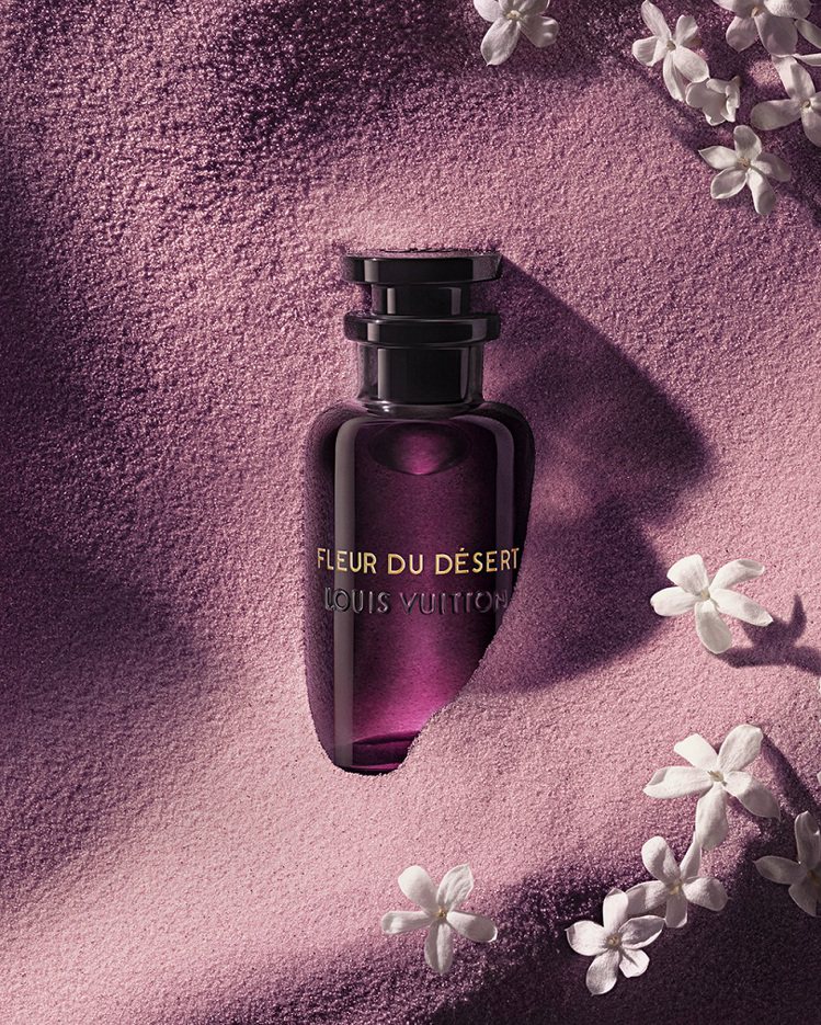 Les Parfums Louis Vuitton路易威登香水系列今年再次打造出全新Fleur du Désert香水，傳遞出3種中東本土花卉融合之美。圖／路易威登提供