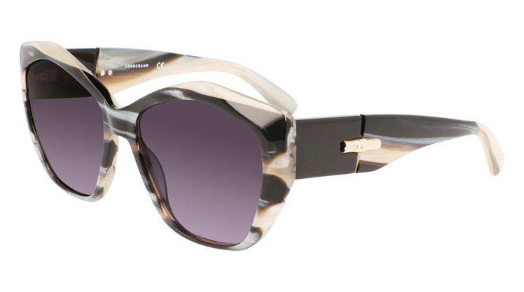 春夏系列太陽眼鏡 (黑色)，6,800元。圖／Longchamp提供
