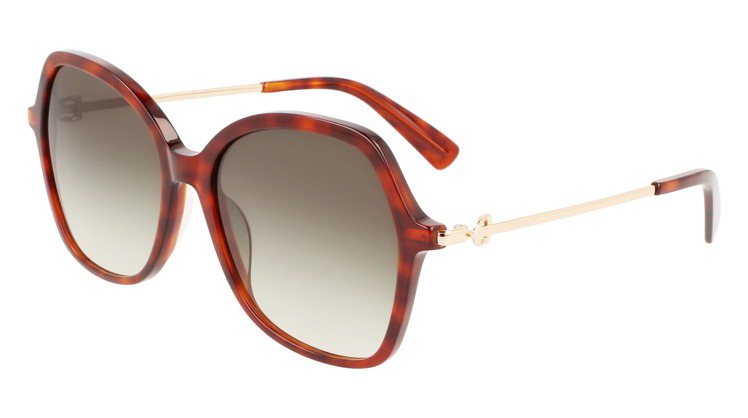 春夏系列太陽眼鏡 (棕色)，7,800元。圖／Longchamp提供