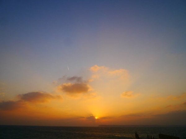 草蓆仔尾海堤的夕陽