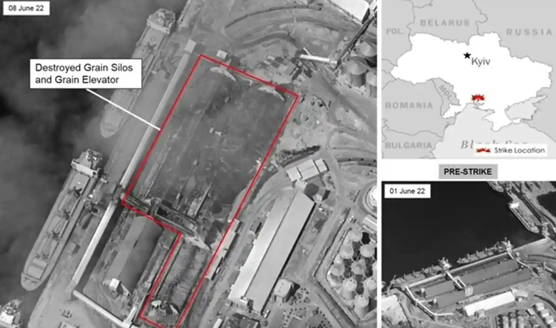 根据最新解密的美国情报，俄罗斯海军已接到命令在敖德萨和奥恰基夫的港口佈设水雷，并已在聂伯河完成佈设，作为封锁乌克兰粮食出口的手段。美军(photo:UDN)