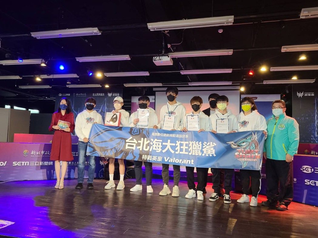 特戰英豪電競校隊「TUMT Shark」奪首冠。 台北海大/提供。