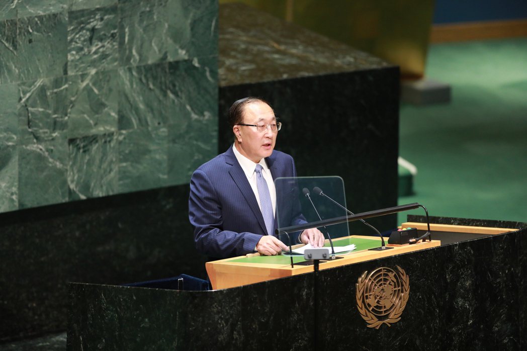 中國常駐聯合國代表張軍在聯合國大會發言。（新華社）