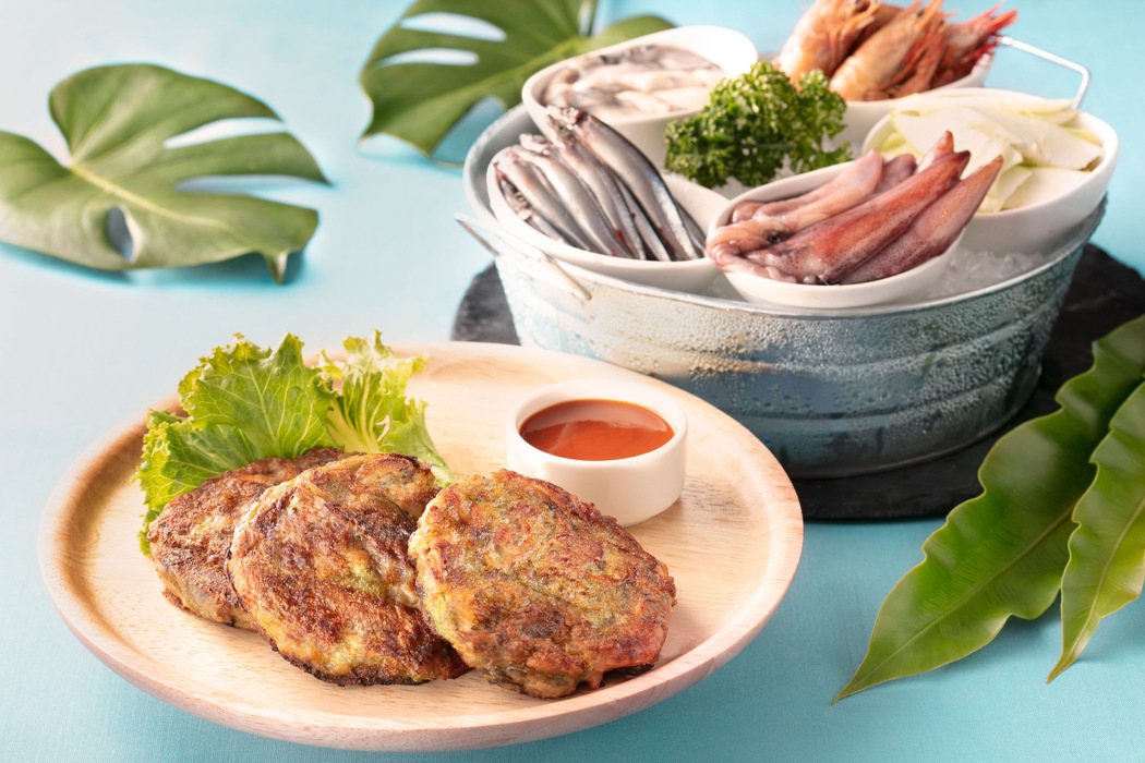 台北喜來登十二廚「澎湖海鮮季」澎湖海鮮煎。業者提供
