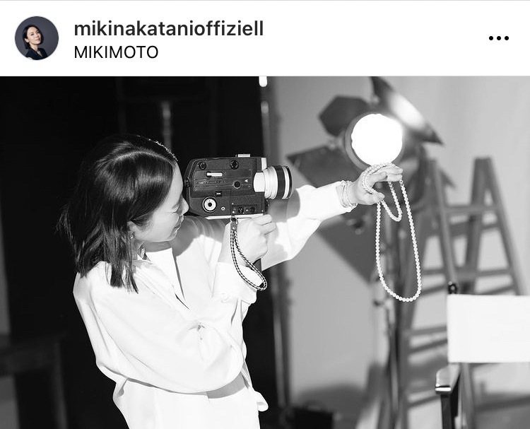 日本女星中谷美紀在IG分享她為MIKIMOTO拍攝的形象照幕後花絮。圖／摘自IG...