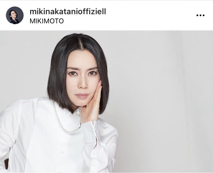 日本女星中谷美紀在IG分享她為MIKIMOTO拍攝的形象照。圖／摘自IG @mi...