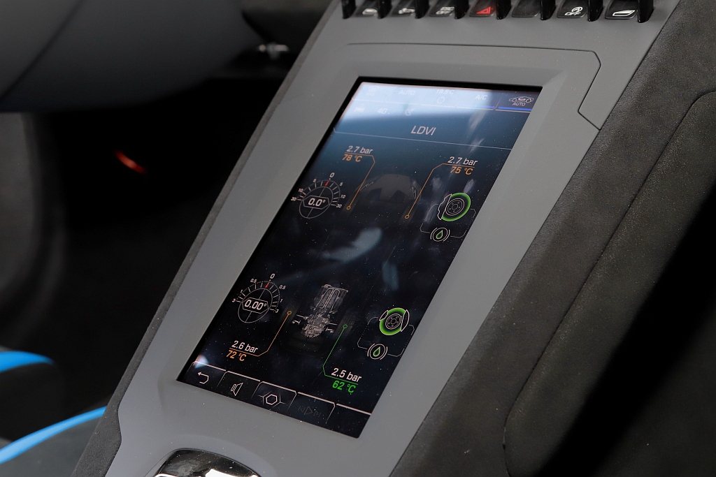 BTM煞車溫度監控系統，能在數位儀表與8.4英寸HMI觸控式螢幕查看四輪溫度、胎...