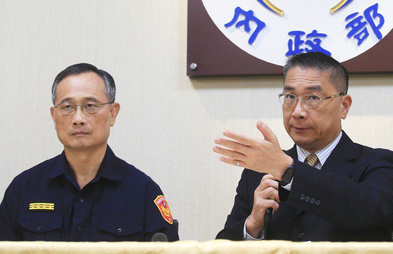 警政署前署長陳家欽（左）。圖／聯合報系資料照片
