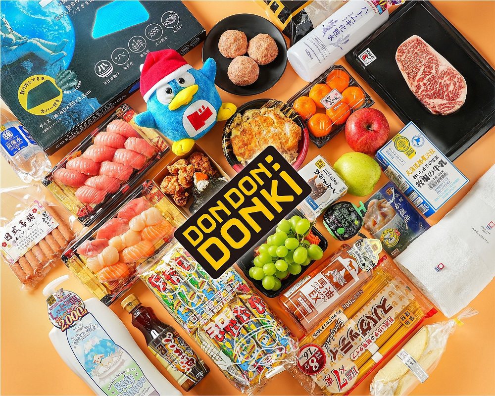 DON DON DONKI 共3,000款商品，包含生食熟食、零食、蔬果、即食料...
