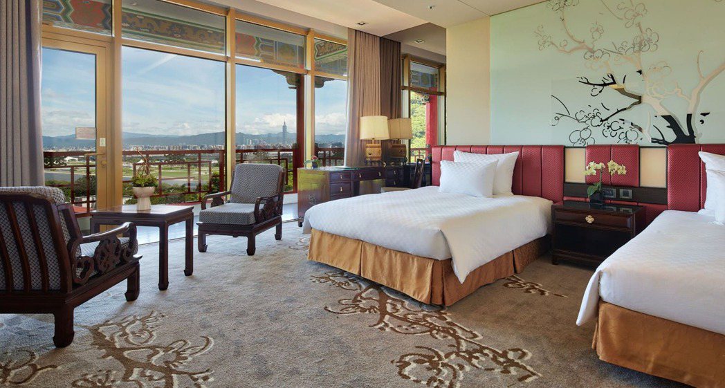 圓山高級客房，兩床客房照片。圖/圓山大飯店提供