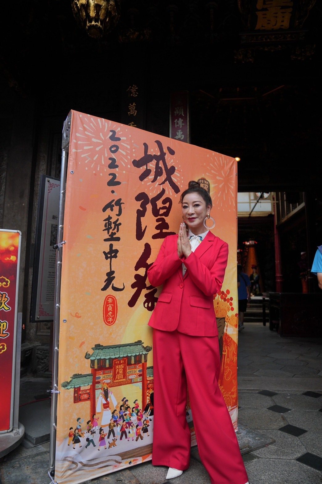 楊繡惠受邀到新竹中元城隍祭當推廣大使。圖／三立提供