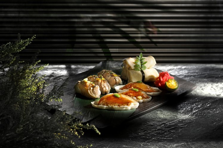 NAGOMI新推出煮蛤握壽司、鰻魚最中餅、堅果奉書捲等新品。圖／欣葉提供