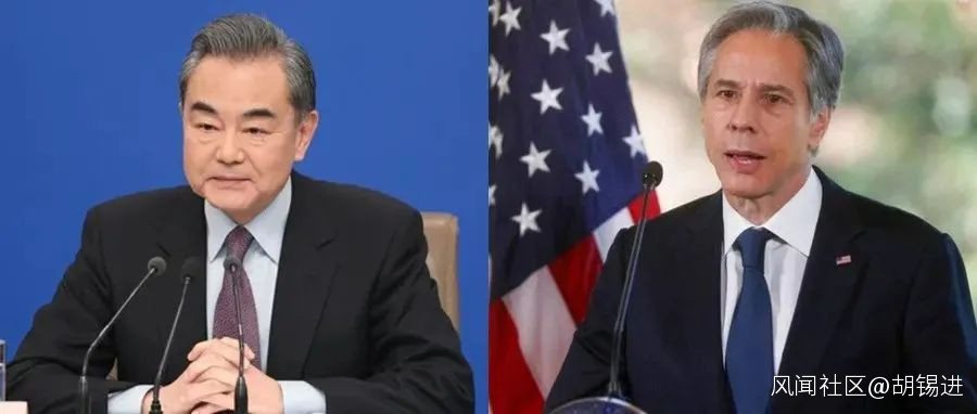 大陸國務委員兼外長王毅（左）即將與美國務卿布林肯（右）在印尼G20場外會面。（風...