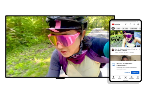 YouTube推出新功能，讓使用者可在電視和行動裝置上同步觀看影片與操作YouT...