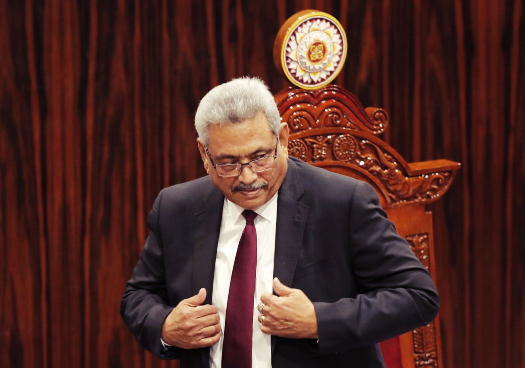 斯里蘭卡總統戈塔巴亞．拉賈帕克薩。 圖／路透社  