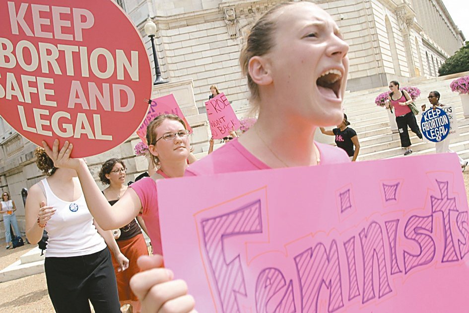 支持墮胎的示威行動。 圖／法新社