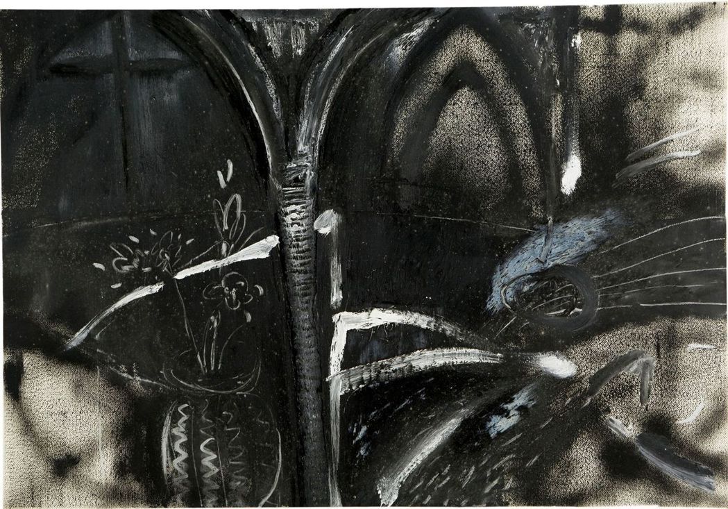 江賢二，《巴黎聖母院》，1982 油彩、畫紙 75x108 cm 藝術家自藏 ©...