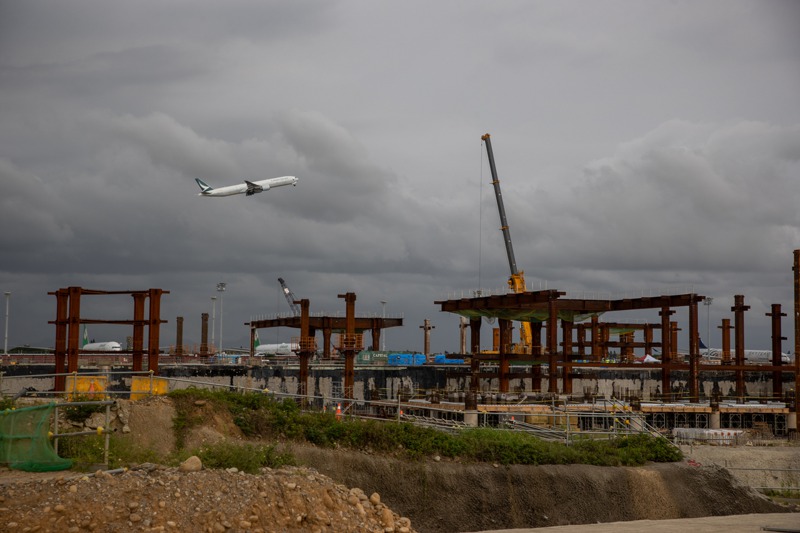 桃園國際機場第三航廈工程目前正在如火如荼的建設中。記者季相儒／攝影