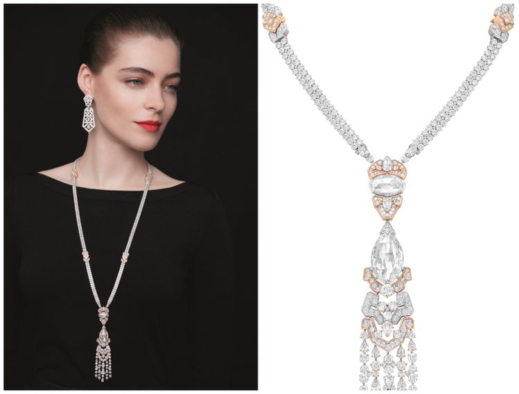 梵克雅寶（Van Cleef & Arpels）的「白鑽變奏曲」（Legend of Diamonds），以82件令人動容的璀璨珠寶，展現品牌的寫意、浪漫或輕快。圖 / 梵克雅寶提供