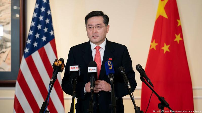 「中国和俄罗斯不是盟友关系」的表态来自中国驻美国大使秦刚。图／德国之声中文网(photo:UDN)