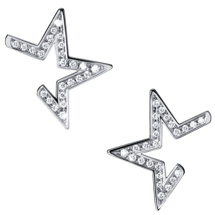 TASAKI abstract star鑽石耳環，20萬6,000元。圖／TIF...
