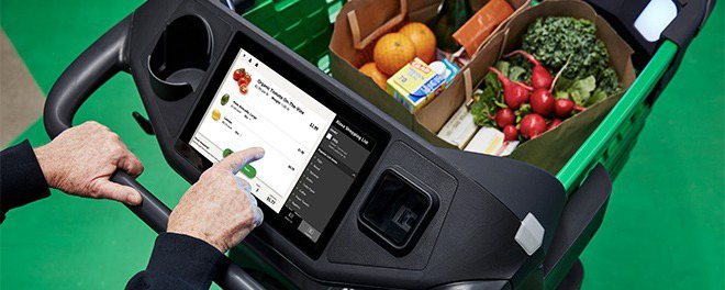 Amazon新型無人收銀智慧購物車Dash Cart。圖／擷自Amazon網站