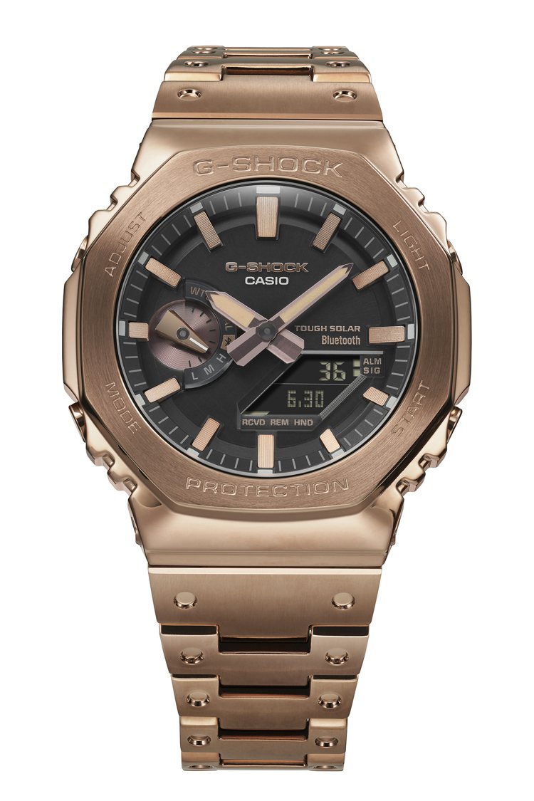 G-SHOCK GM-B2100GD-5A腕表，鍍玫瑰金精鋼表殼、表圈與表鍊，1...