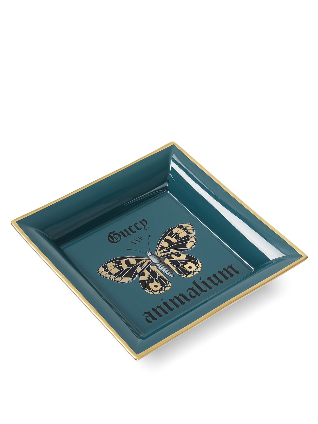 綠色蝴蝶印花Ginori陶瓷零錢盤，12,000元。圖／GUCCI提供