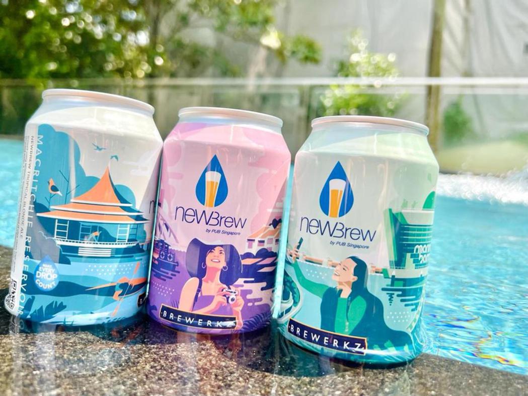 （特派專欄）新加坡用再生水釀造啤酒 外包裝吸睛。新加坡今年再度推出由「新生水」釀...