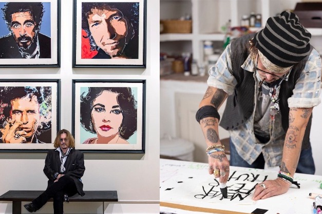 <u>Johnny Depp</u>首次賣畫當日狂銷1.1億 780件作品短短幾小時全數賣完!