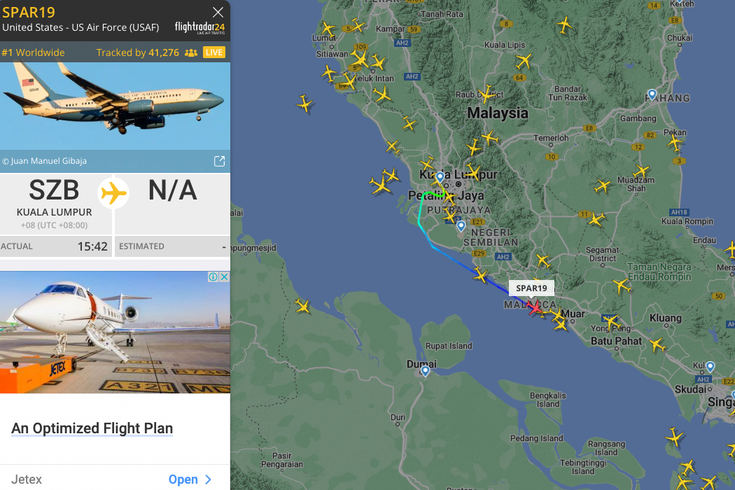 波洛西專機已從馬來西亞起飛前往台灣 美航母護送 – udn.com
