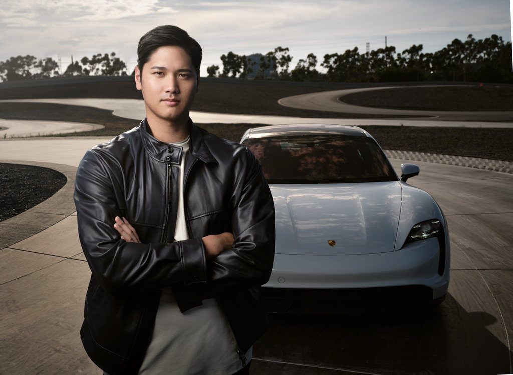 大谷翔平成為日本Porsche Driving Athlete代言人。 圖／Porsche Japan提供