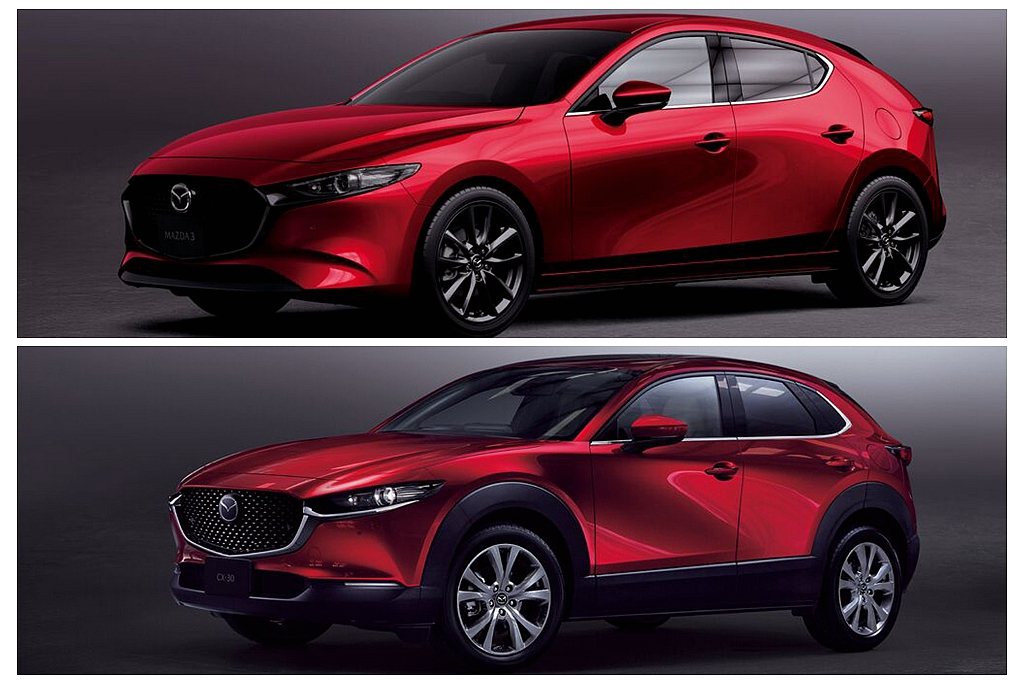 日本Mazda汽車宣布推出動力改良版Mazda3與Mazda CX-30。 圖／Mazda提供