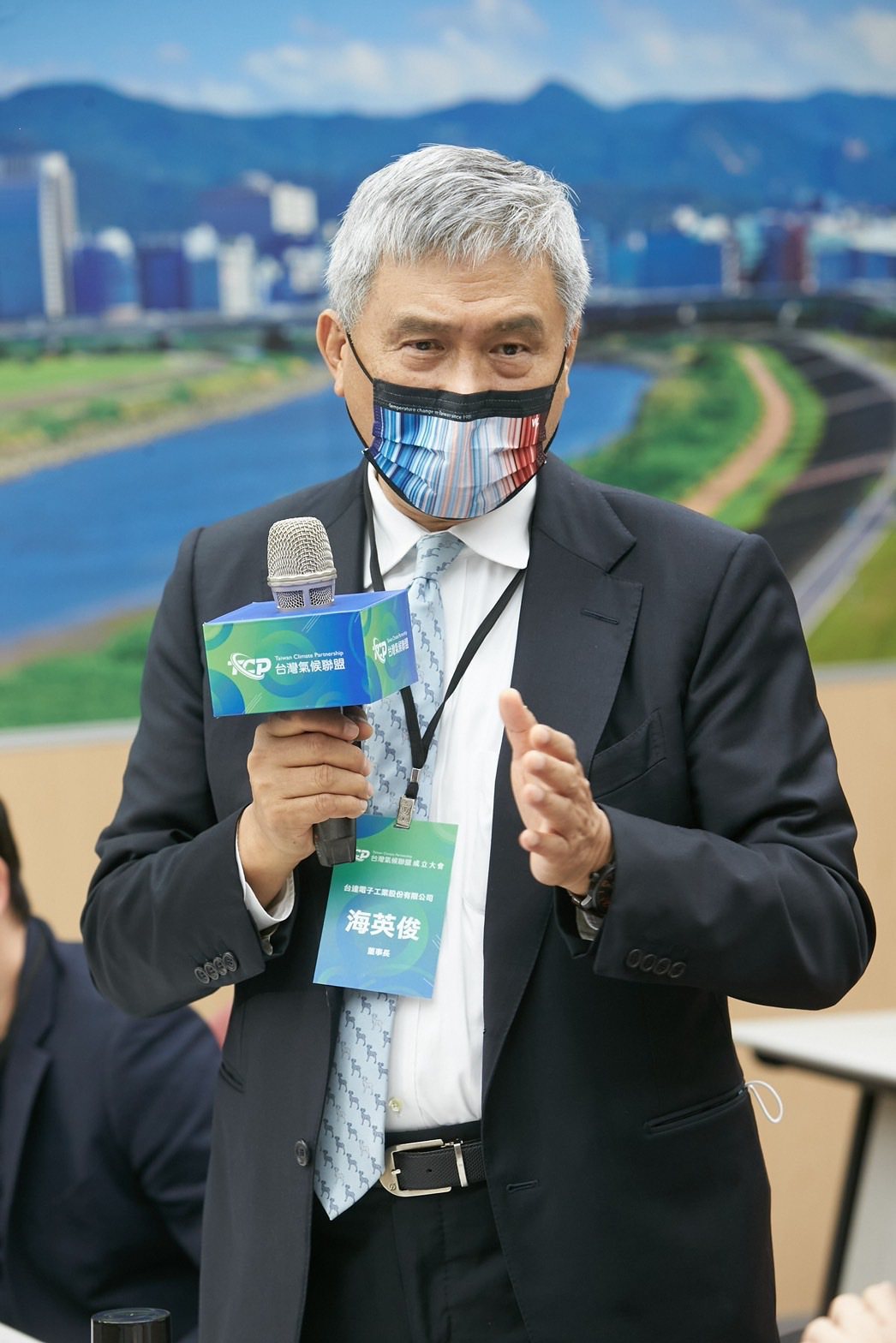 首任理事長台達電子董事長海英俊。台灣氣候聯盟/提供