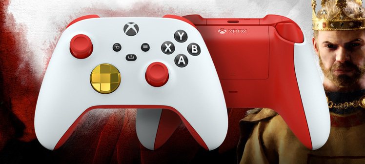 Xbox Design Lab上可選購受《十字軍之王3》啟發的控制器。圖／台灣微...