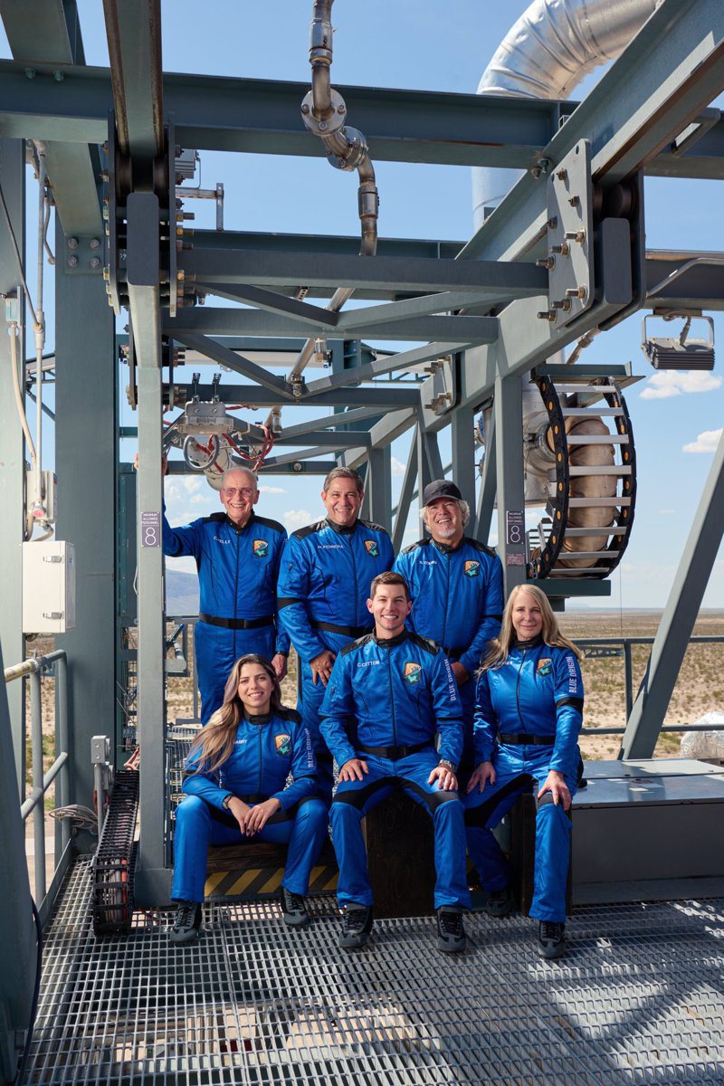 亚马逊创办人贝佐斯（Jeff Bezos）成立的航太公司蓝源（BlueOrigin）今天再送6名乘客上太空，包含首位登上太空的埃及和葡萄牙旅客，这是蓝源第6次载人升空。图／取自(photo:UDN)