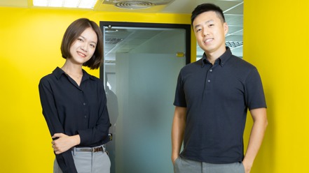 酷堤康科技共同創辦人蕭筑元(左) 與共同創辦人闕辰瑋。 記者曾原信／攝影