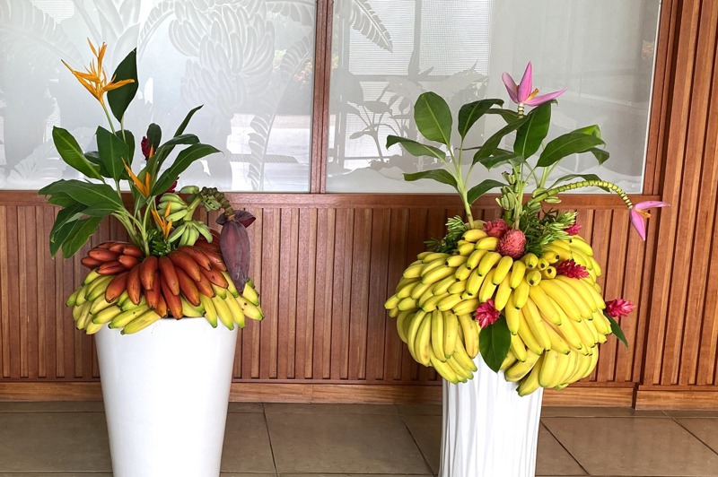 台灣香蕉研究所近期創意發想，將香蕉多元利用，推出「蕉」傲禮籃。記者劉星君／攝影