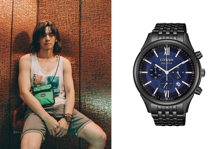 「媽，別鬧了！」中林柏宏配戴CITIZEN光動能多功能碼錶計時腕表，精鋼表殼、表...