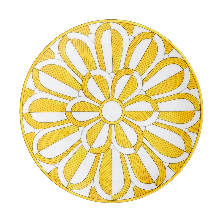 Soleil d’Hermès系列餐瓷點心盤，4,080元。圖／愛馬仕提供