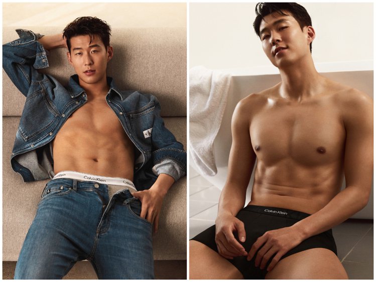 Calvin Klein宣佈，將邀請韓國足球明星孫興慜（Son Heung-min）成為韓國Calvin Klein Underwear品牌大使，並穿上品牌最新2022秋冬新品。圖／Calvin Klein提供（合成圖）