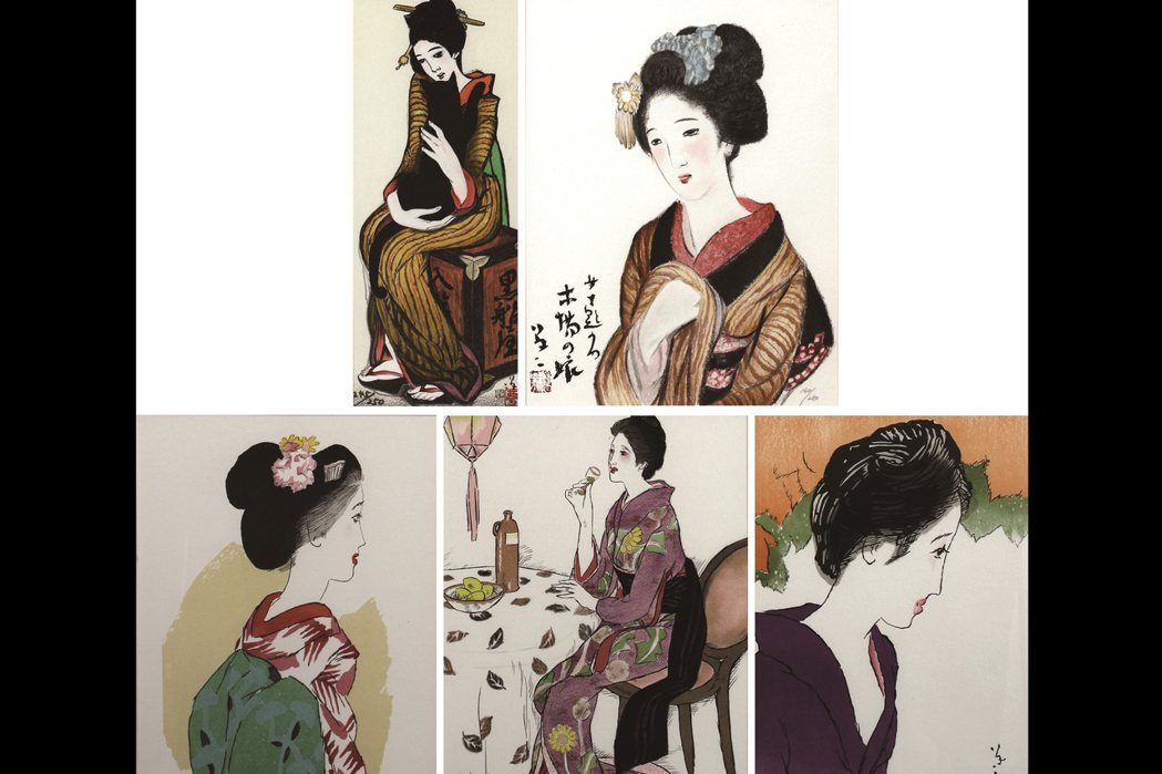 日本竹久夢二的現代仕女浮世洋繪系列。 圖／新象　