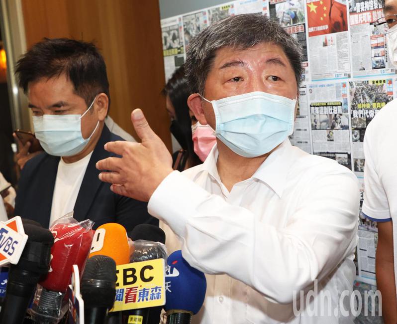 民進黨台北市長參選人陳時中今表示林智堅還是盟友，對台北市長柯文哲批評為Ugly不以為然，認為不該泛用一句話來形容。記者潘俊宏／攝影
