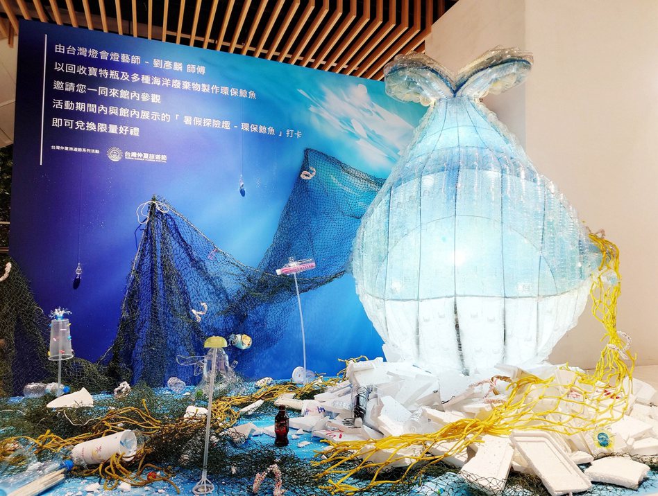 2米高鯨魚出沒百貨，Global Mall全台八店打造「永續鯨魚展」