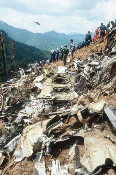 日本航空在1985年發生嚴重空難事件，造成520人死亡的慘劇。圖擷取自twitter